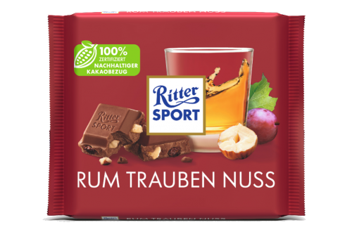 12 100gr Ta Ritter Sport Rum Traube Nuss 