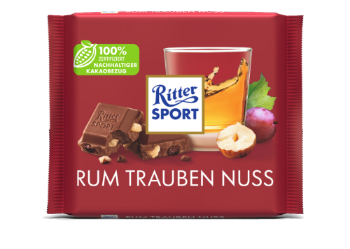12 100g Ta Ritter Sport Rum Traube Nuss 