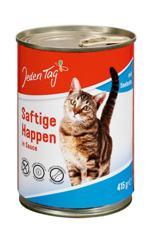 12 415gr Ds Jeden Tag Katzenfutter Saftige Happen Seelachs 