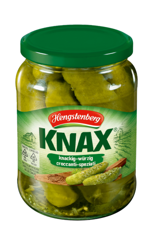 12 720ml Gl Hengstenberg KNAX Gewürzgurken 