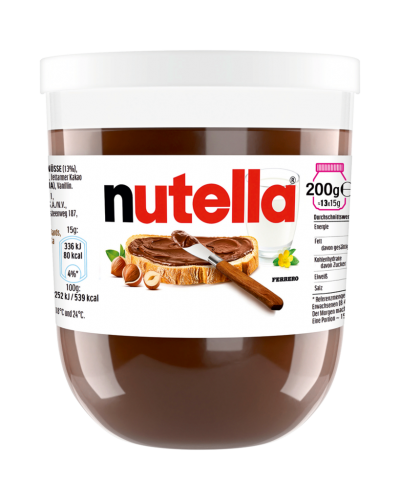 1 200g Gl Ferrero Nutella Dekorglas 