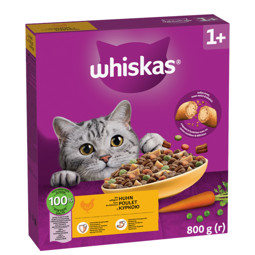 5 800g Pg Whiskas Katzen Trockenfutter Huhn 1+ 