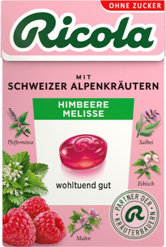 10 50g Pg Ricola Himbeere Melisse zuckerfrei 