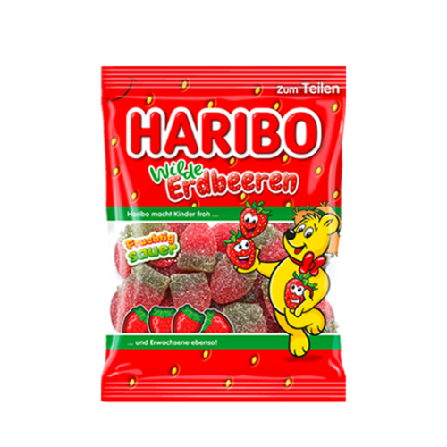 16 175g Bt Haribo Wilde Erdbeeren Sauer 