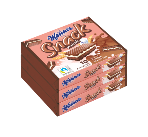16 225g Pg Manner Snack Minis Milch Schoko 3 x 75g  