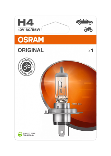 10 St Pg Osram Original H4 12V Einzelblister 12V 60/55W 