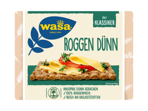 12 205g Pg Wasa Knäckebrot Roggen Dü. 