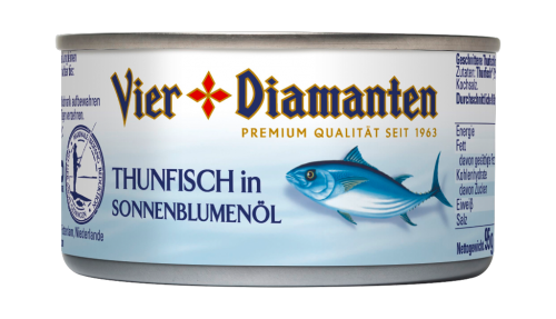 24 95gr Ds 4-Diamant Thunfisch in Sonnenblumenöl 