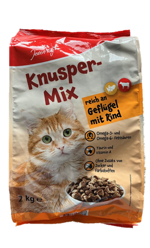 4 2.00kg Pg Jeden Tag Katzen Knuspermix reich an Geflügel mit Rind 