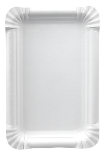 6 250St Pg Pappteller Belesse weiss 13x20cm 