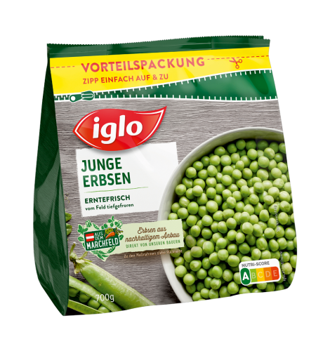 10 700gr Pg TKK Iglo Junge Erbsen 