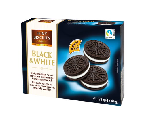 18 176g Pg Feiny Biscuits Kekse Black & White  
