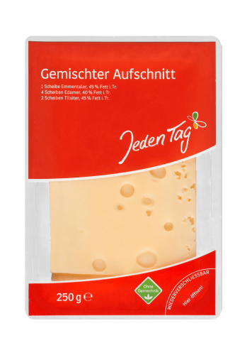 1 250g Bt Jeden Tag Käseaufschnitt 