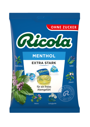 18 75g Bt Ricola Menthol extra stark 