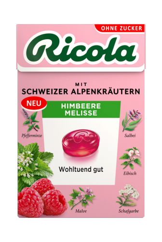 10 50g Pg Ricola Himbeere Melisse zuckerfrei 