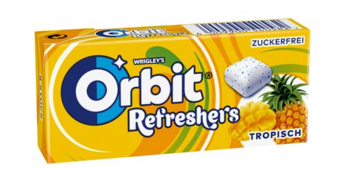 12 18g Pg Orbit Refreshers Kaugummi Tropisch Handypack 