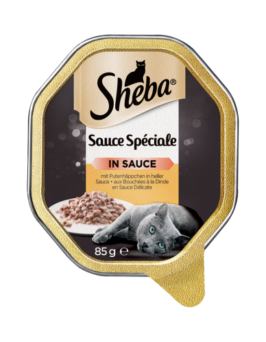 22 85gr Be Sheba Katzenfutter Schale Sauce Speciale Pute 