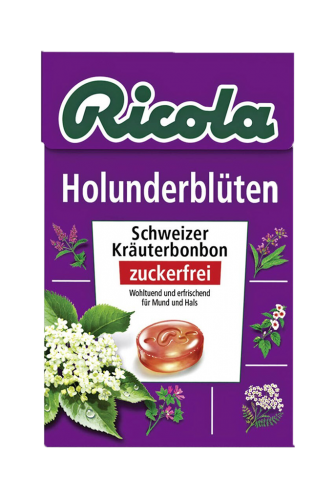 10 50g Pg Ricola Holunderblüten zuckerfrei 
