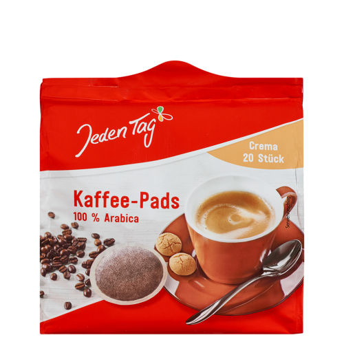 6 140g Bt Jeden Tag Kaffeepads Crema 