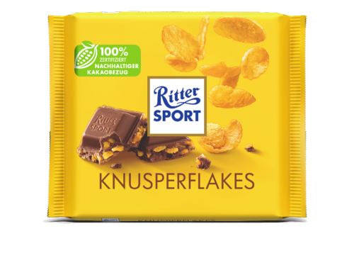 10 100g Ta Ritter Sport Knusperflakes 