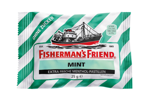 24 25g Ro Fishermans Friend Pastillen Mint zuckerfrei 