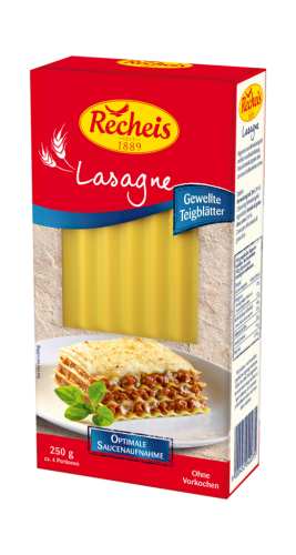 12 250gr Pg Recheis Lasagne gelb gewellt 