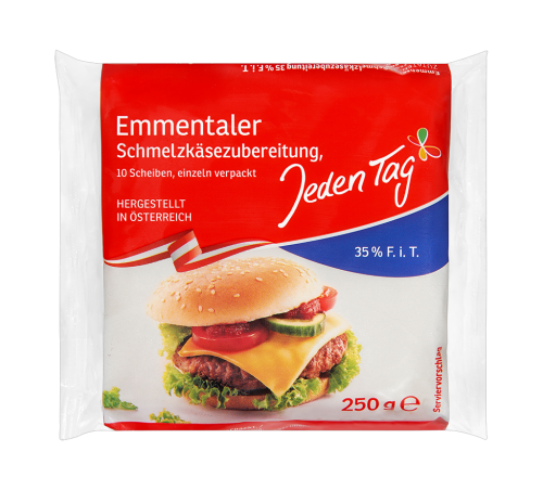 18 250gr Pg Jeden Tag Emmentaler Schmelzkäse 