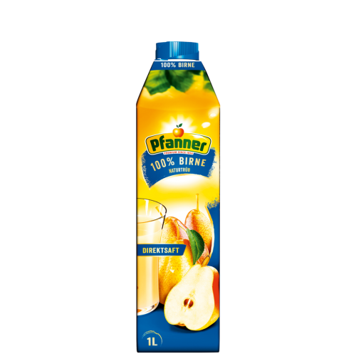 8 1.00l Pg Pfanner Birne 100% naturtrüb 
