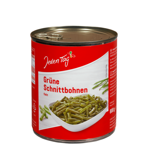 12 800g Ds Jeden Tag grüne Schnittbohnen fein 