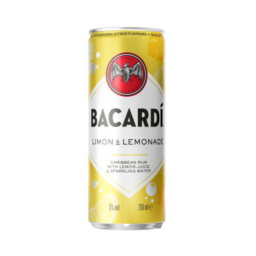 12 0.25lDs Bacardi Limon Lemonade 5 % 