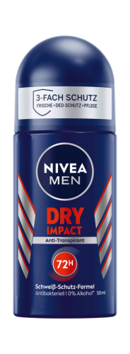 6 50ml St Nivea Men Deo Dry Impact Roll On 