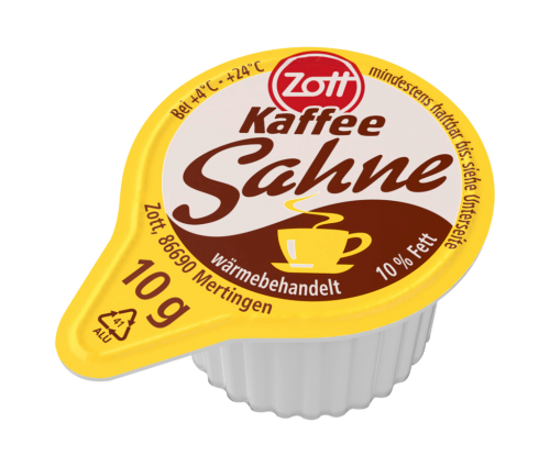 1 240StPg Zott Kaffeeobers/Kaffeesahne Portionsbecher 10g 