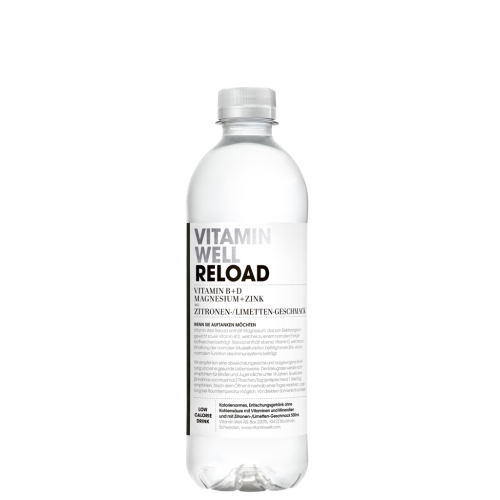 12 0.50l Fl Vitamin Well Reload Zitrone/Limetten PET EWP 