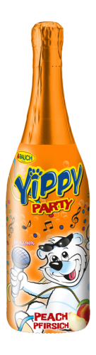 6 0.75lFl Rauch Yippy Party Peach Kindersekt (alkoholfrei) 