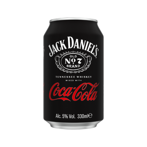 12 0.33lDs Coca Cola Jack Daniels & Coke 