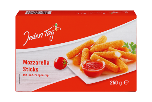 10 250grPg Jeden Tag Crispy Mozzarella Sticks 