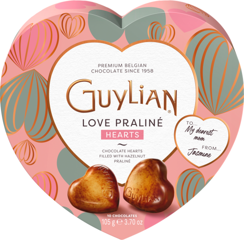 6 105g Pg Guylian Herzen Nuss Nougat im Geschenkherz 