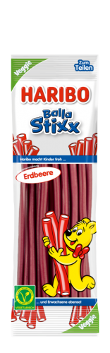15 200g Bt Haribo Balla Stixx Erdbeere 