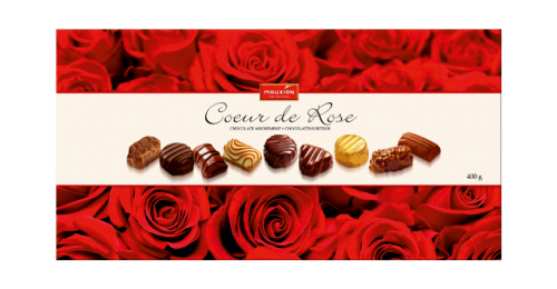 6 400g Pg Mauxion Coeur de Rose Pralinen 