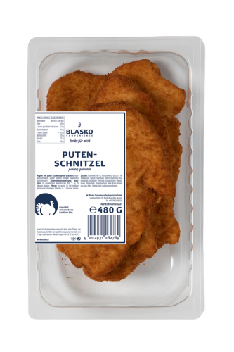 1 480g Pg FK BC Putenschnitzel, paniert und gebacken 