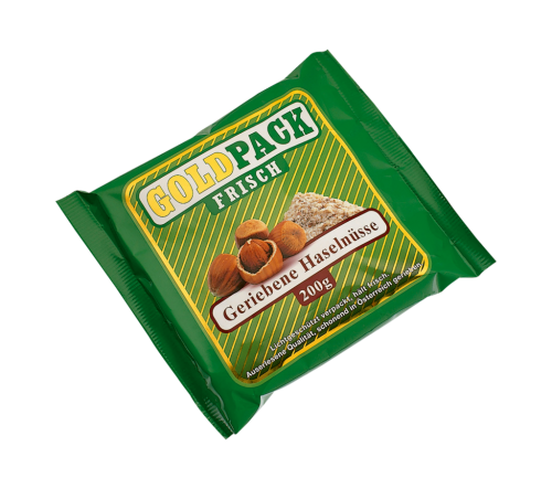 10 200g Pg Goldpack Frisch Haselnüsse gerieben 