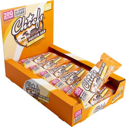 12 55g Rg Chiefs Protein Bar Salty Caramel 