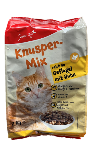 4 2.00kg Pg Jeden Tag Katzen Knuspermix reich an Geflügel 