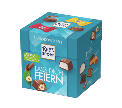 8 176g Pg Ritter Sport Schokowürfel Lass dich feiern 