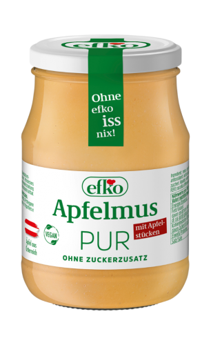 6 370mlGl Efko Apfelmus mit Apfelstücken 