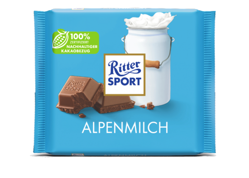 12 100gr Ta Ritter Sport Alpenmilch 
