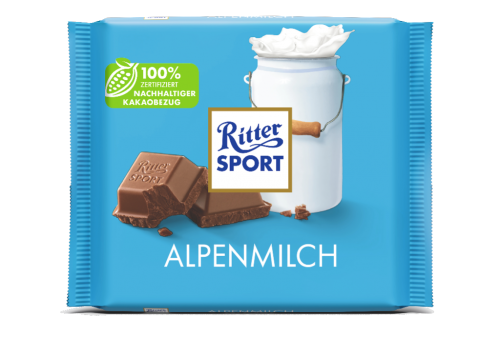 12 100g Ta Ritter Sport Alpenmilch 