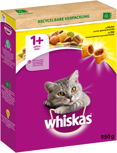 5 950grPg Whiskas Katzenfutter Trocken Huhn 1+ 