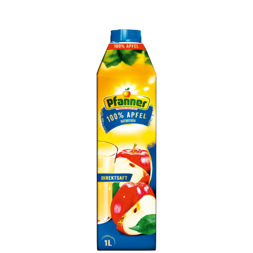 8 1.00l Pg Pfanner Apfel 100% naturtrüb 