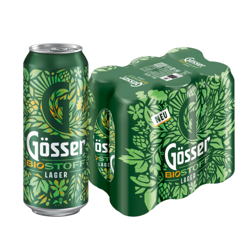 4 6/0.50MP Gösser Biostoff Lager Dose EWP 